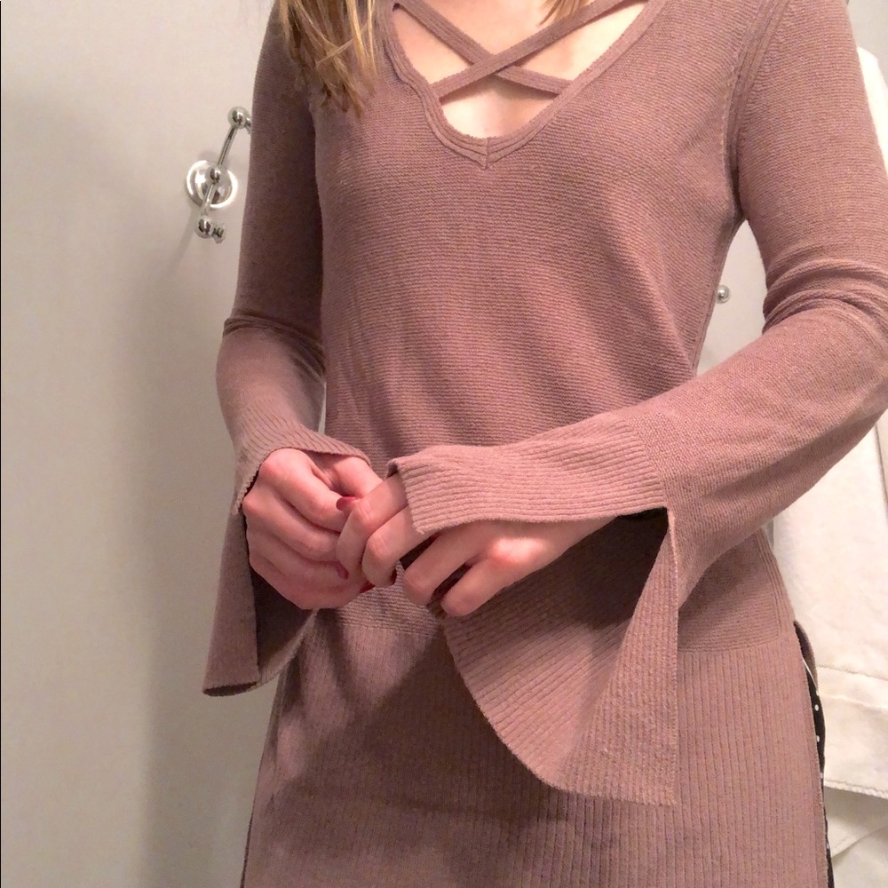 Mauve Free People Sweater Tunic -S